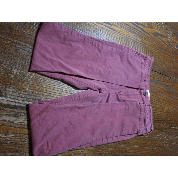 Size 27 Forever 21 Denim Mauve Brick Red Pants with Pockets and Belt Loops - Picture 3 of 5